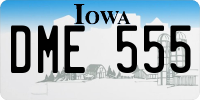 IA license plate DME555