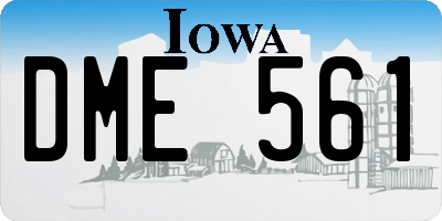 IA license plate DME561
