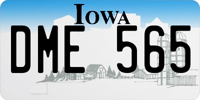 IA license plate DME565