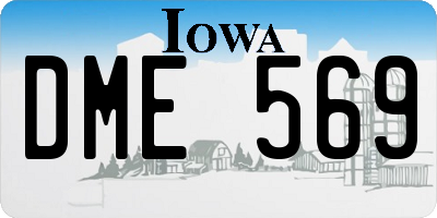 IA license plate DME569