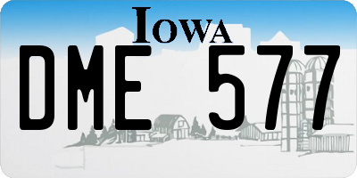 IA license plate DME577