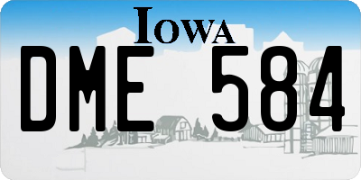 IA license plate DME584