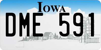 IA license plate DME591
