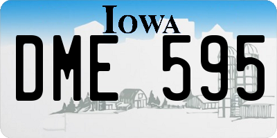 IA license plate DME595
