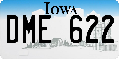 IA license plate DME622