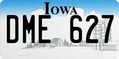 IA license plate DME627