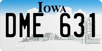 IA license plate DME631