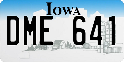 IA license plate DME641
