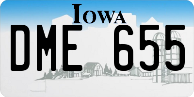 IA license plate DME655