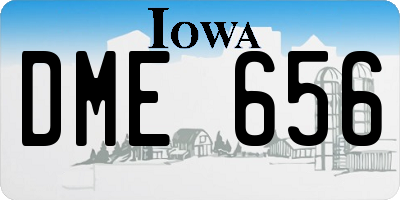 IA license plate DME656