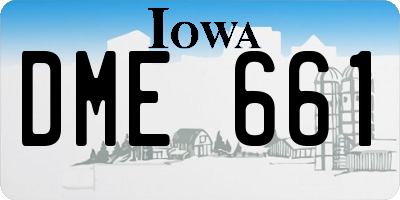IA license plate DME661