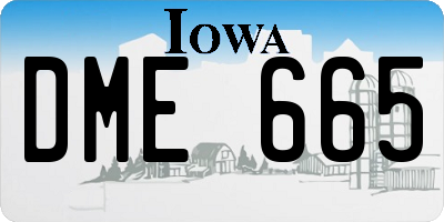 IA license plate DME665