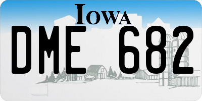 IA license plate DME682