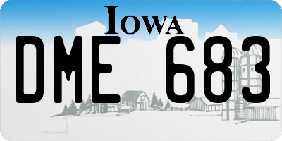 IA license plate DME683