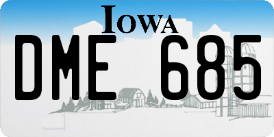IA license plate DME685