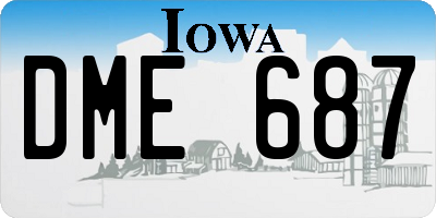 IA license plate DME687