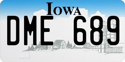 IA license plate DME689