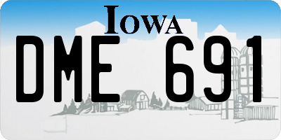 IA license plate DME691