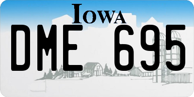 IA license plate DME695