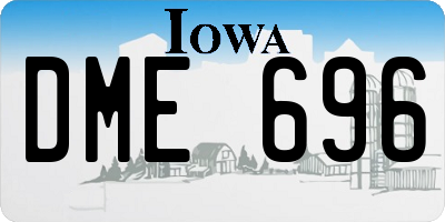 IA license plate DME696