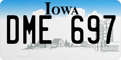 IA license plate DME697