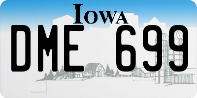 IA license plate DME699