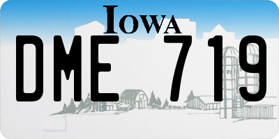 IA license plate DME719