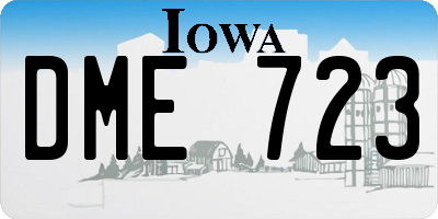 IA license plate DME723