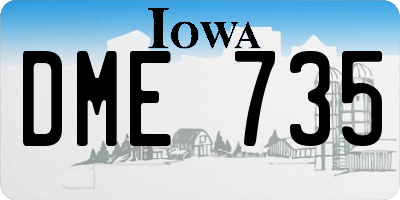 IA license plate DME735