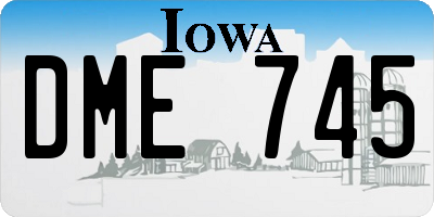 IA license plate DME745
