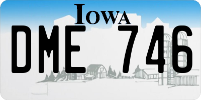 IA license plate DME746