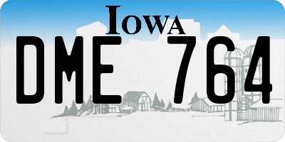 IA license plate DME764