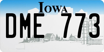 IA license plate DME773