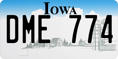 IA license plate DME774