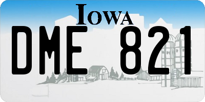 IA license plate DME821