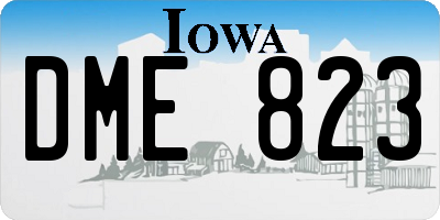 IA license plate DME823