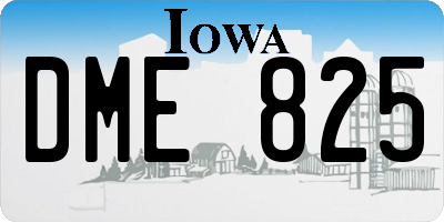 IA license plate DME825