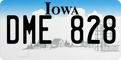 IA license plate DME828