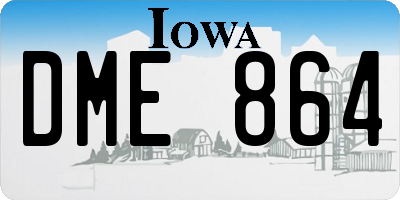 IA license plate DME864