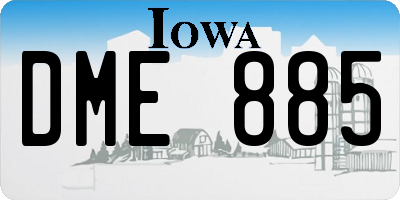 IA license plate DME885