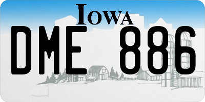 IA license plate DME886