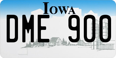 IA license plate DME900