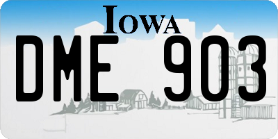 IA license plate DME903