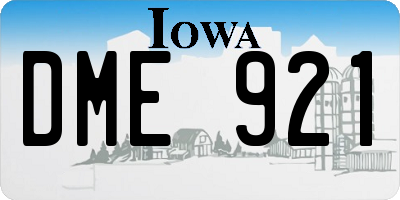 IA license plate DME921