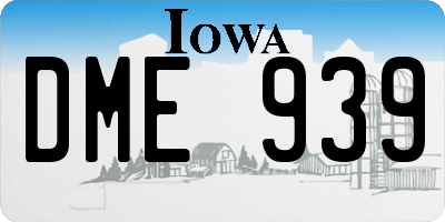 IA license plate DME939