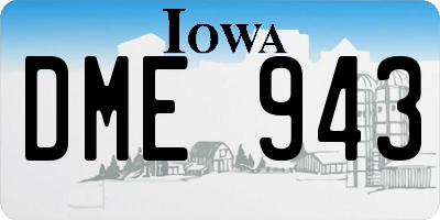 IA license plate DME943