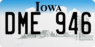 IA license plate DME946