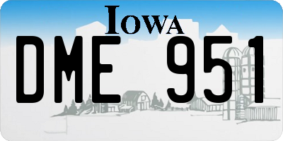 IA license plate DME951