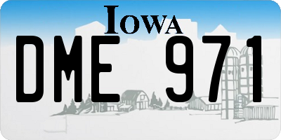 IA license plate DME971