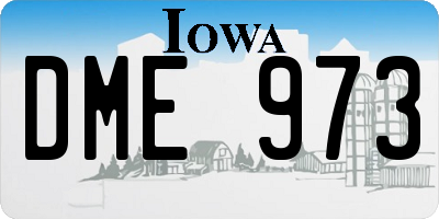 IA license plate DME973